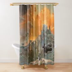 The Shadow of the Torturer - Vintage Sci-Fi Art Shower Curtain