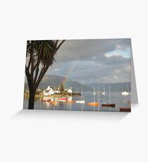A Plockton Rainbow - Scottish Highlands Greeting Card