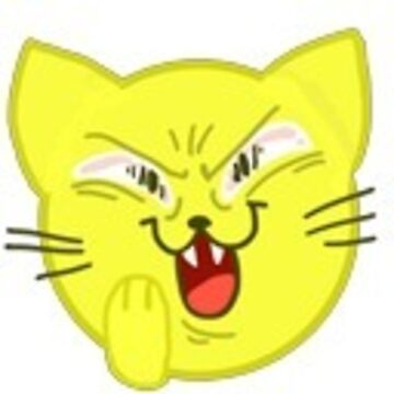 Angry Kitten Cat Face Emoticon - Emoji - Pin