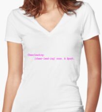 Cheerleading Is a Sport Definition Women's Fitted V-Neck T-Shirt