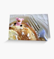 Pig In A Blanket Greeting Card