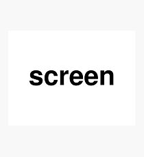screen Photographic Print