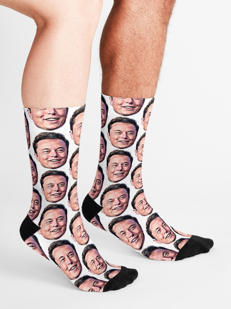 Alternate view of Elon Musk sticker Socks