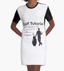 Golf Tutorial Graphic T-Shirt Dress