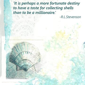 Artwork thumbnail, '...a taste for collecting shells...' R. L. Stevenson by LisaLeQuelenec