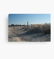 Fences at Narragansett Beach Canvas Print