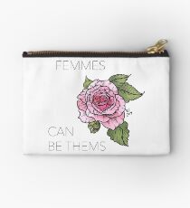 Femmes Can Be Thems Zipper Pouch