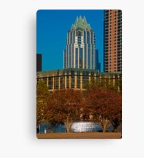 Colorful Frost Bank Tower over Town lake Canvas Print