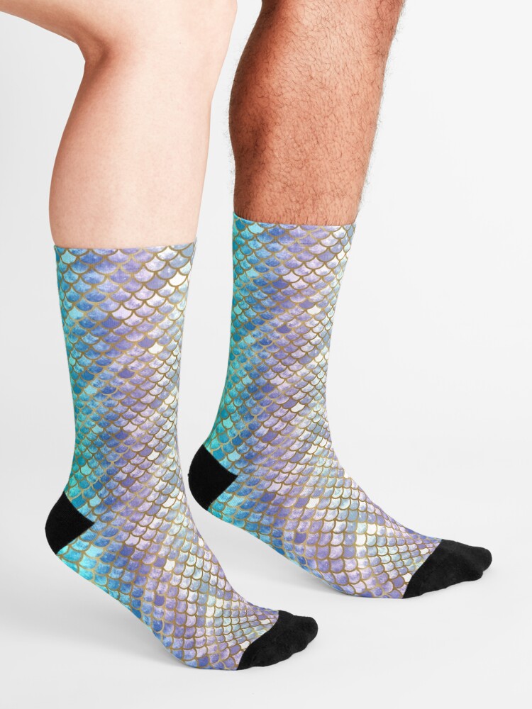 Alternate view of Pretty Mermaid Scales 38 Socks