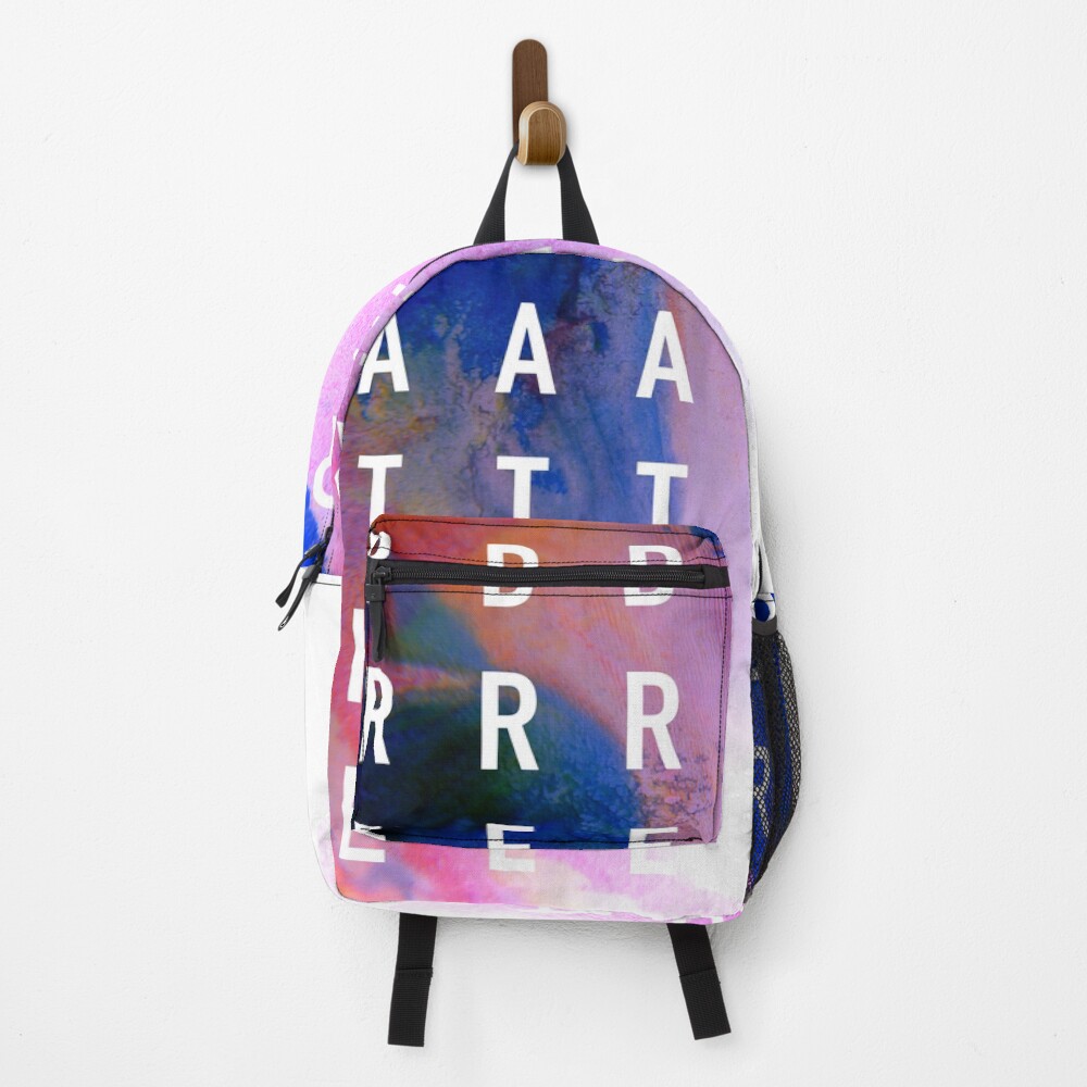 Breathe with Marble Background on a backpack