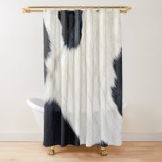 Cowhide Black and white Shower Curtain