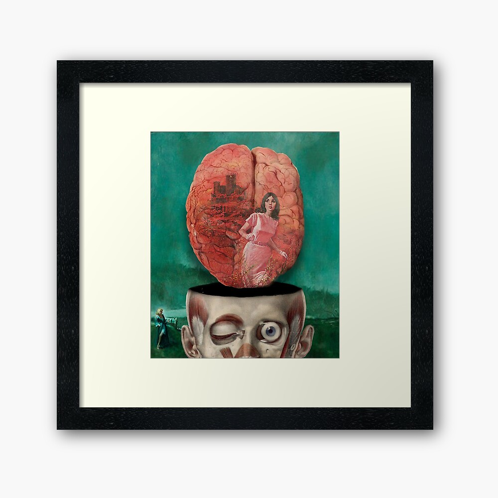 In the brain Framed Art Print