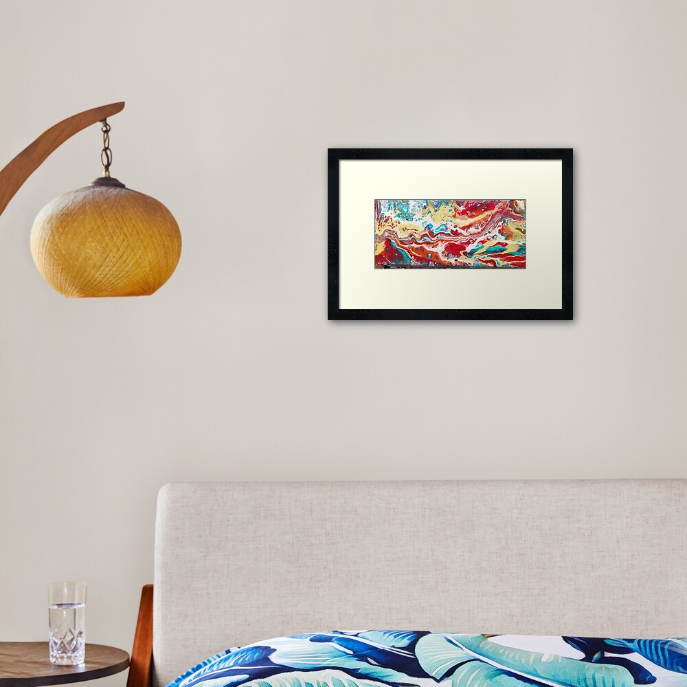 Acrylic Painting Desert Landscape Framed Art Print