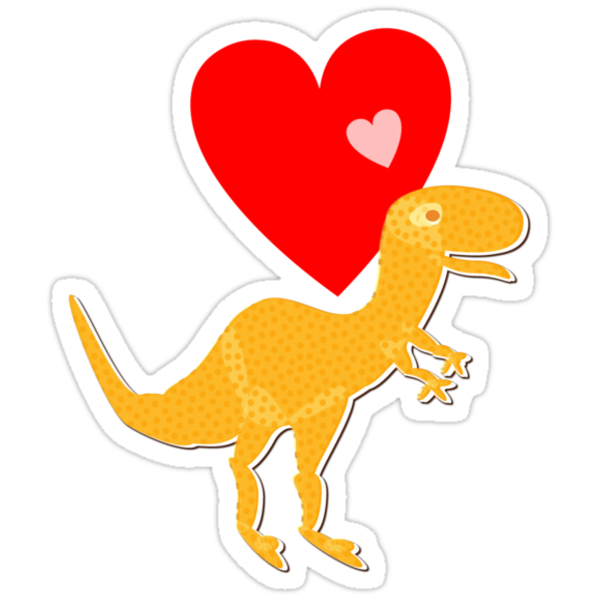 dinosaur with a heart