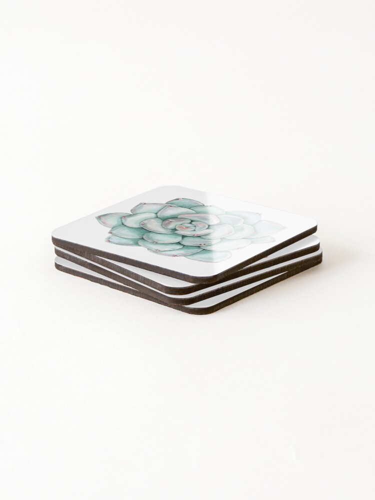 Alternate view of Succulent, watercolor Coasters (Set of 4)
