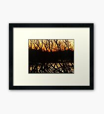 dark horizon at dusk Framed Print