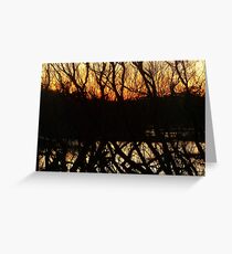 dark horizon at dusk Greeting Card