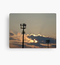 Sunset Over the Baseball Diamond Canvas Print