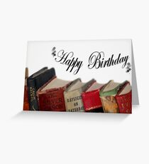 Happy Birthday (older) card - Old fashioned Books Greeting Card