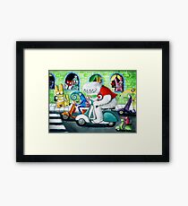 Scooter rally - Yeti and Co. Framed Print
