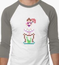 8-bit Haunted Mansion Tightrope Girl Men's Baseball ¾ T-Shirt