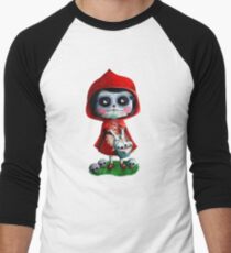 Camiseta ¾ bicolor para hombre Caperucita Roja muerta