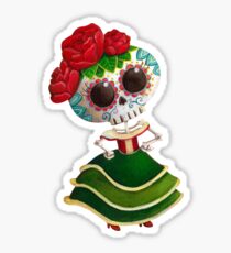 Mexican Skeleton Girl Sticker