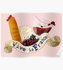 Basket of Delicious French Treats Poster