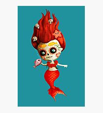 The Day of The Dead Mermaid Photographic Print