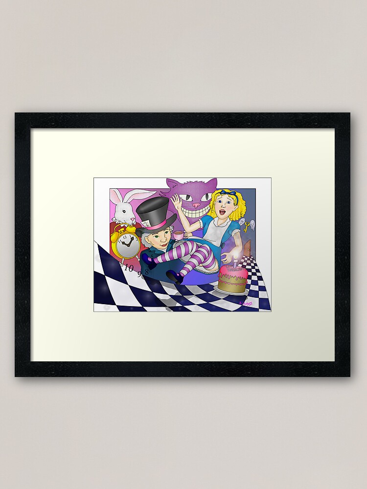 Alternate view of Alice Goes down the Rabbit Hole Framed Art Print