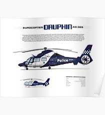 Eurocopter AS.365N3 Dauphin Helicopter - Victoria Police Air Wing Poster