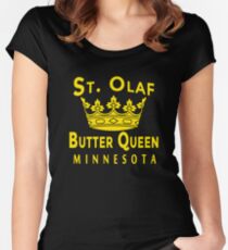 Camiseta entallada de cuello redondo ST OLAF BUTTER QUEEN CON CORONA