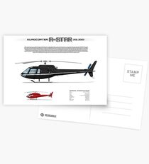 Eurocopter AS.350 A-Star Helicopter (Squirrel, Ecureuil) Postcards