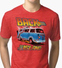 Back to the Island Lost And Back to the Future Spoof Tri-blend T-Shirt
