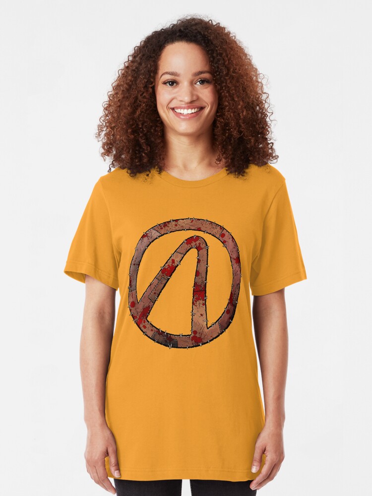 Alternate view of Vault Symbol Stitched Psycho - Borderlands Slim Fit T-Shirt