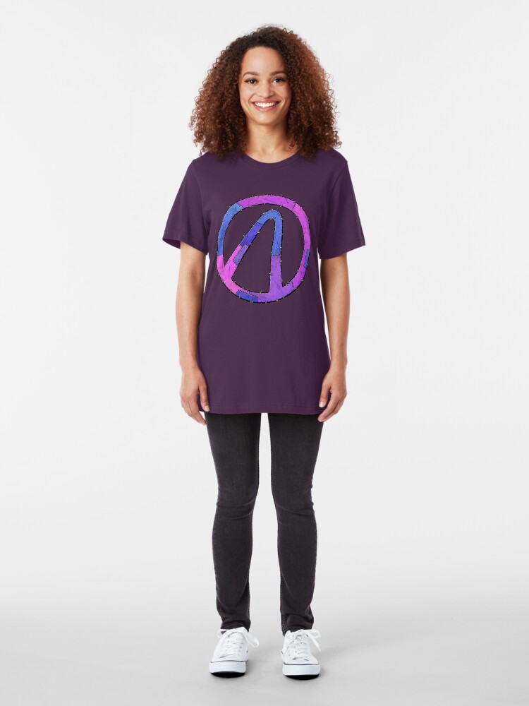 Alternate view of Vault Symbol Stitched Eridium - Borderlands Slim Fit T-Shirt