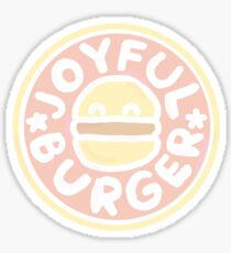 Pastel Joyful Burger Doodle - The Amazing World of Gumball Sticker