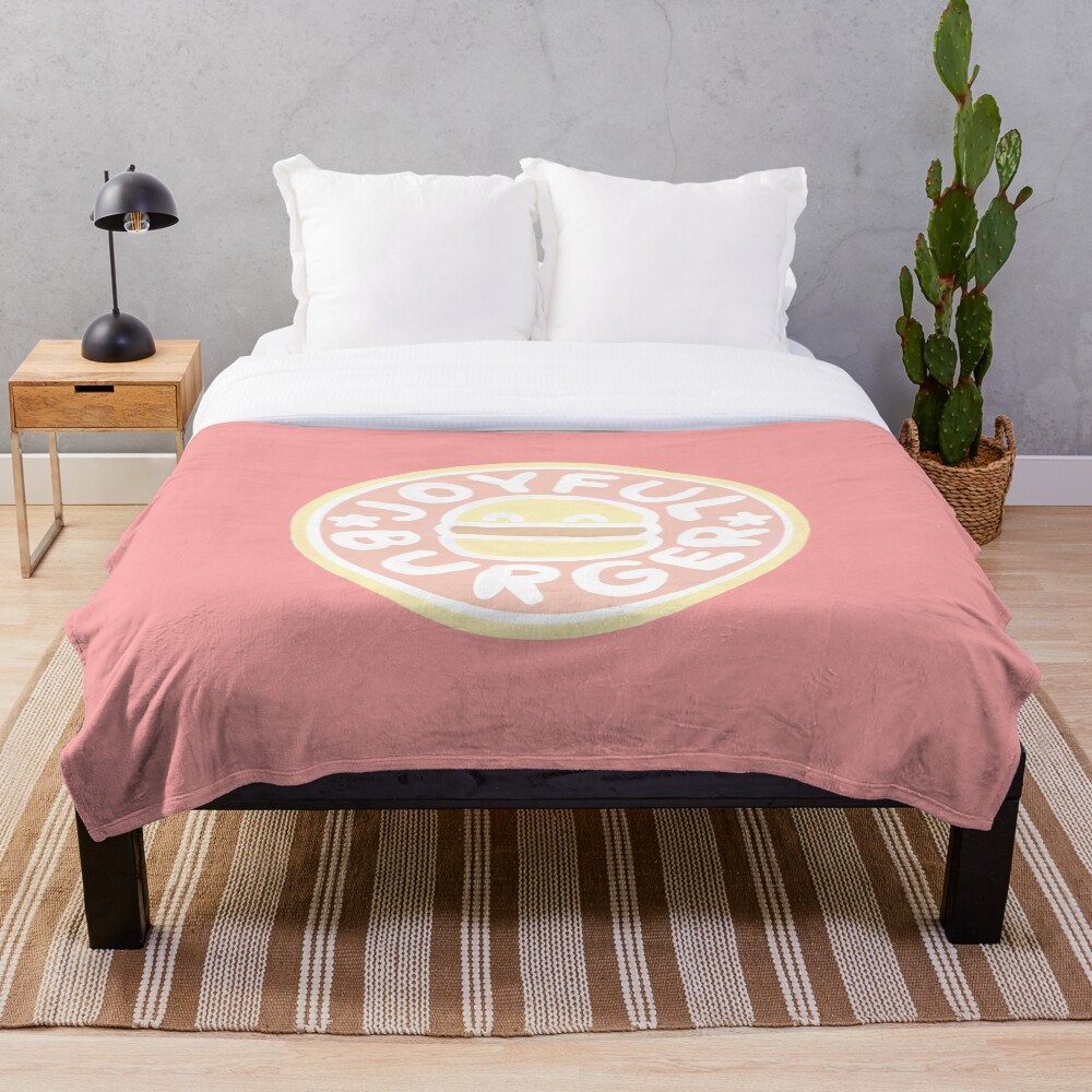 Pastel Joyful Burger Doodle - The Amazing World of Gumball Throw Blanket