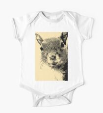 Squirrel Lithograph One Piece - Short Sleeve