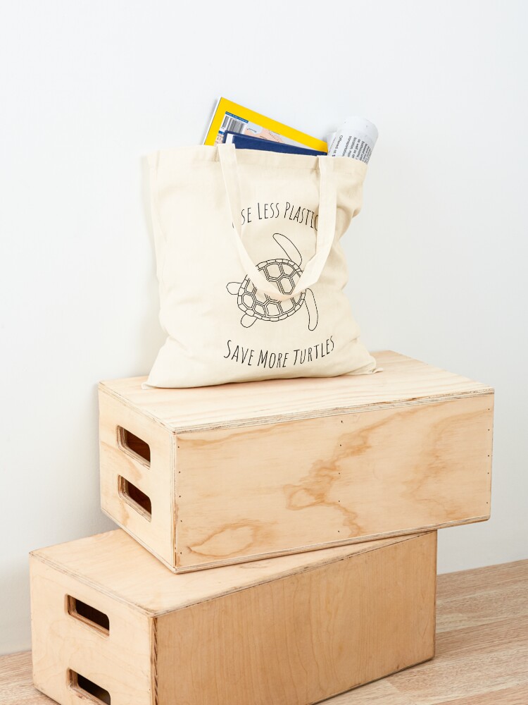 Alternate view of Save the Turtles - Large Tote Bag