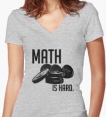 Mathe ist schwer Shirt mit V-Ausschnitt