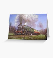 GWR King class 4.6.0 on Dainton bank. Greeting Card