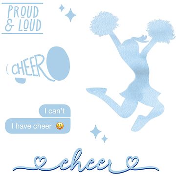 Pom Poms (Blue & White) | Sticker