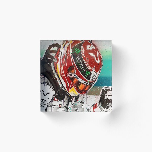 Lewis Hamilton 2019 F1 graffiti painting by DRAutoArt Acrylic Block