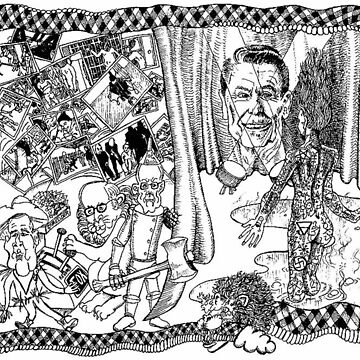 Artwork thumbnail, 2004 Death of Ronald Reagan and the Wizard of Oz at Abu Graib by dajson