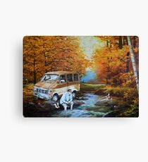 Living in a Van Down by the River Canvas Print