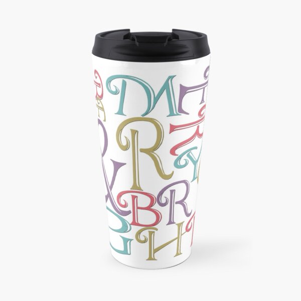 Be Merry and Bright Typography Travel Mug