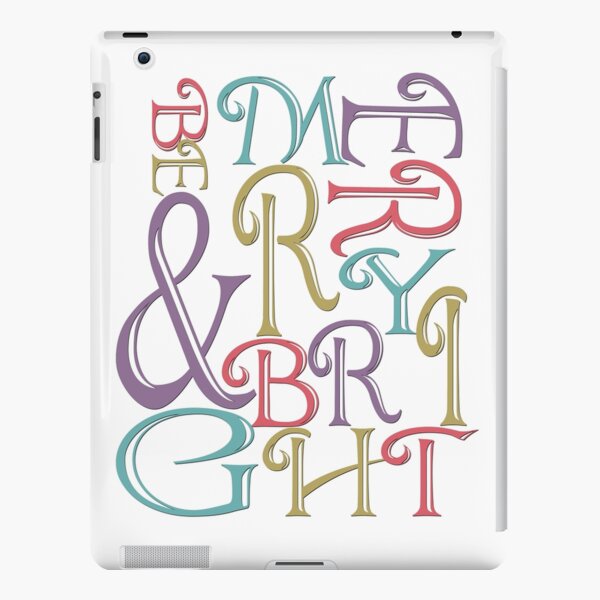 Be Merry and Bright Typography iPad Snap Case