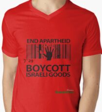 BOYCOTT ISRAELI GOODS Men's V-Neck T-Shirt