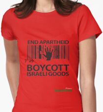 BOYCOTT ISRAELI GOODS Women's Fitted T-Shirt